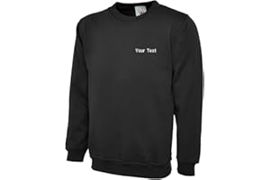 swagwear Embroidered Unisex Premium Sweatshirt Your Text Logo Personalised Workwear Uniform 7 Colours (XS-4XL) 201