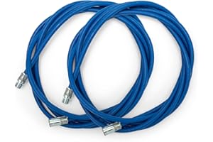 BARETTO Prolunga Flessibile Blu in Acciaio Rivestito per Kit Pulizia della Stufa a Pellet, Adatta per la Pulizia dei Tubi della Canna Fumaria con Curvatura a 90°, 2 Prolunghe da 3 Metri (6 M)