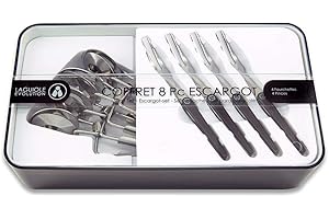LAGUIOLE EVOLUTION Laguiole Évolution - Service à escargots - Pinces et fourchettes à escargot - Coffret dégustation pour escargots - 8 pièces