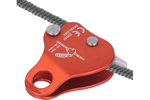HERCHR Agarrador De Cuerda De Escalada, Descensor con Tope Autoblocante 8‑13 Mm Agarrador De Cuerda De Escalada Tope Anillo De Rápel De Rescate Equipo De Escalada