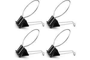 JANDH Portabicchieri Clip, 4 Pezzi 50 cm Metallo Titolare Clip, Laterale Portabottiglie Staffe con Portabicchieri e Ganci, Adatto per Desktop da Ufficio, Cartella da Ufficio