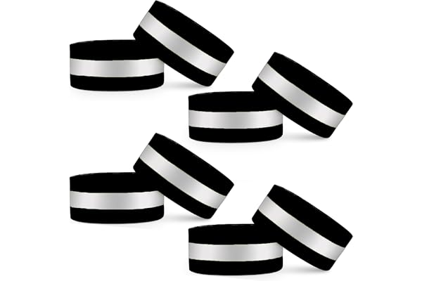 Reflexarmband för löpning 35 x 4 cm med 2 cm reflexrand för arm och ankel | 8 cm justerbar stängning, 2 cm reflexrand, elastiska reflexband för arm och ankel, löpning och cykling