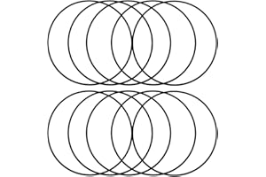 SILARLAIT 10 Stück Metallring Schwarz, 3mm 15cm Metallringe zum Basteln, Drahtringe zum Basteln für Wickeltechnik Traumfänger Floristik Hochzeitskranz Weihnachtsdekoration