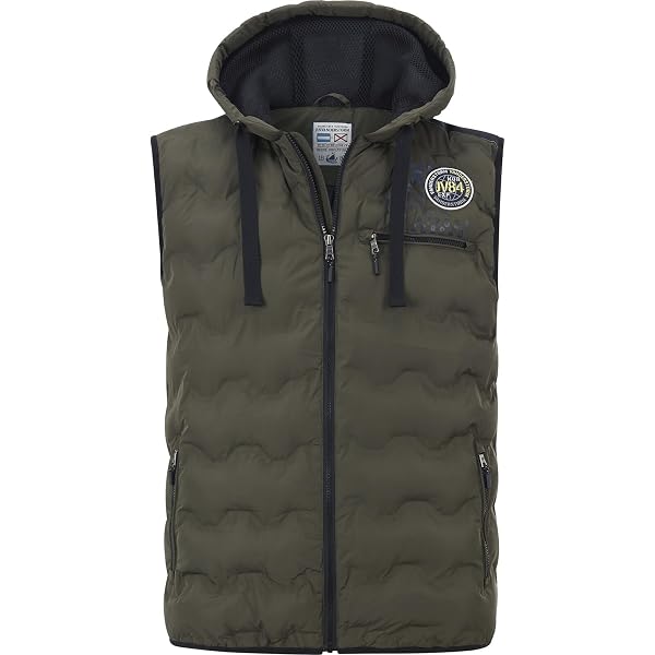 Gilet Sans Manches Homme Jan Vanderstorm Nithard - Outdoor Imperméable Capuche | Grandes Tailles Veste Sans Manches Homme