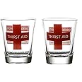 Ek Do Dhai Aid Shot Glass Shot Glass set of 2 Clear Shot Glass with Heavy Base Shot Glasses for Everyday Drinking Whiskey, Tequila, Vodka, Liqueur, Bars, Cocktail Glasses , Home Bar, liquor, Expresso Shots, Gifts for Men (Glass Set 2) 60ml - 2 Oz