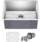 KRAUS Standart PRO 60 cm 16 Ayar Alttan Montaj Tek Kase Paslanmaz &Ccedil;elik Mutfak Lavabosu, KHU101-23