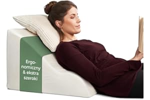 WELL B4 Poduszka do czytania na łóżko i sofę, wygodna poduszka pod plecy z pianką z pamięcią kształtu, poduszka refluksowa, nadaje się jako poduszka klinowa, poduszka pod łóżko, oparcie lub zagłówek, wygodny