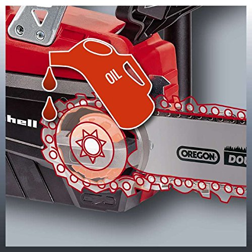 Einhell Akku Kettensäge GE-LC 18 Li Solo Power X-Change (Lithium Ionen, 18 V, 230 mm Schnittlänge, Oregon Kette und Qualitätsschwert, Kettenfangbolzen, ohne Akku und Ladegerät) - 7