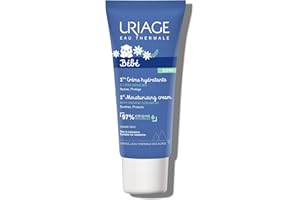 URIAGE BEBÈ Crema Idratante Viso con Stella Alpina Bio e Burro di Karitè - Idrata e protegge dalla secchezza - Si assorbe rapidamente e non appiccica - 97% di ingredienti di origine naturale - 40ml