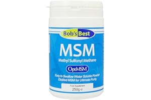 BOB'S BEST MSM Powder Ultra Pure OptiMSM Sulphur Supplement for Joints, Skin, Hair & Nails - 250 Grams