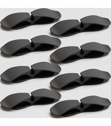 SOLUSTRE Kabelorganizer – 120 Stück, Selbstklebend, Schwarz, Für Sauberen Schreibtisch