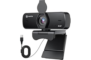 N newline Webcam 4k 30FPS PC Camera con 2 Microfoni con Sensore Sony, Aggiornato Autofocus, Correzione della Luce, USB Full HD Webcam per Mac Laptop Skype Streaming Home Office Gaming