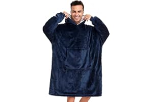 YOULIKE Oversized Hoodie Sweatshirt Blanket, Super Soft Warm Comfortable TV Blanket Hoodies, One Size Fits All, Ultra Soft Cozy Hoodie for Men Women Teenagers Kids
