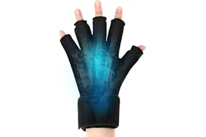 TOLACCEA Rękawica kompresyjna na palce do łagodzenia bólu, torba na lód na nadgarstek, do terapii cieplnej i zimnej, żelowa torba chłodząca na zapalenie pochwy ścięgna, cieśni nadgarstka (M)