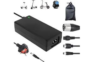 SPORVET 42 2A Electric Scooter Charger for 36V Li-ion Battery Mobility Scooter Charger, Electric Bike Charger with 4 Connections & Storage Bag Universal for Balance Scooter,Hoverboard and More