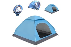 QASIMOF Tenda Campeggio 2 Posti, Tenda da Campeggio Automatica Igloo, da Festival, Impermeabile, per Outdoor, Trekking, Viaggi, Escursionismo