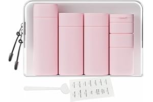 FANPOI Lot de 5 flacons distributeurs de crème de Voyage pour Produits de Toilette, approuvés par la TSA, Essentiels de Voyage