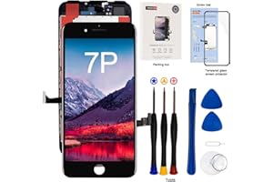 EFaith für iPhone 7 Plus Display 5,5 Zoll LCD Volle HD Touchscreen Digitizer Rahmen Ersatzrahmen mit komplettem Werkzeug zum Ersatzbildschirm austauschen + Displayschutzfolie - Schwarz