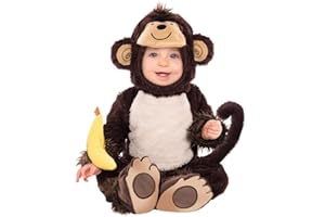 Amscan - Kinderkostüm frecher kleiner Affe, Baby Kostüm, Karneval, Fasching, Mottoparty