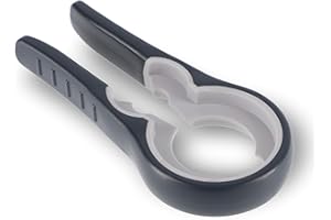 Apri di bottiglia Kadax Made di plastica, apri di vetro, apri del barattolo, apertura del coperchio, apriscatole, apri di vetro multifunzione, facile da usare per bambini (grigio)
