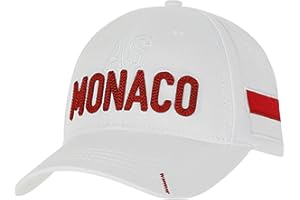AS MONACO Casquette ASM - Collection Officielle Supporter - Taille réglable Adulte (+ de 14 Ans)