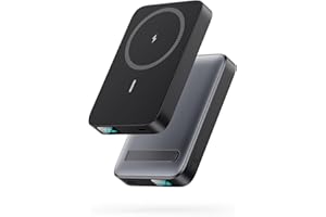 IPOSIBLE Power Bank per Magsafe 10800mAh, Powerbank Magnetico Wireless USB-C PD 22,5W Caricatore Portatile Ricarica Rapida con Supporto Pieghevole e LCD Display per iPhone 16/15/14/13/12 Pro/Pro Max/Mini/Plus