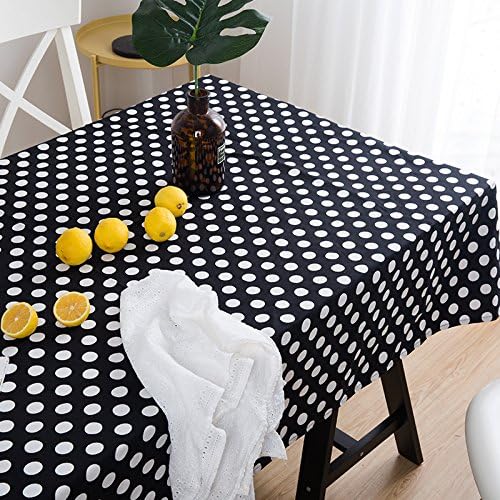 XMMLL Pastoral Tablecloth Fabric Simple Table Cloth Big Wave Point Dot, 110*160Cm (Coffee Table Cloth Commonly Used)