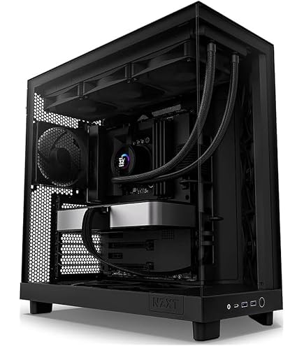 Boîtier PC Gaming NZXT H9 Flow Noir - Tour ATX Double Chambre Avec Verre Trempé Et Airflow Maximal