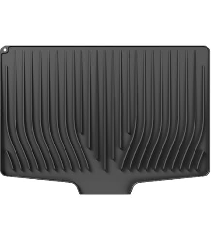 Tapis Egouttoir Vaisselle Silicone Tapis Evier Cuisine Tapis De Sechage Vaisselle Noir Tapis Evier Egouttoir 40x30cm Résistant à C - Maison