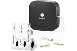 COLORWING Q30 Mini Impresora Térmica, Impresora Portátil Sin Tinta Compatible iOS Android, Impresora Bluetooth De Etiquetas para Casa Oficina Escuela - Negro