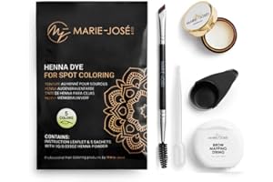 ‎MARIE-JOSÉ & CO Marie-José All-in-One Henna Brows Kit für Profis. Ausreichend für 25 Behandlungen - Natürlich & vegan Augenbrauen färben!