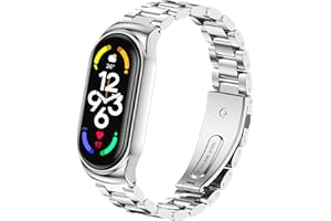 BDIG Pasek kompatybilny z Xiaomi Mi Band 7, regulowany, metalowy pasek ze stali nierdzewnej, zamiennik paska do Mi Band 7