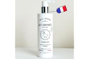 LABEL PROVENCE NATURE Lait corps hydratant au Lait frais d'Ânesse BIO Fabrication Française. Tous types de peau. Flacon pompe 250 ml