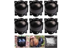 HAIZHINA Air layering pods, Reusable Plant Rooting Device Plant Rooting Grow Box High Pressure Propagation Ball Grafting Device Botany Root Controller Garden Plant Rooter Box (Large（4.7″×6PCS）, Black)