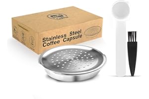 i Cafilas Kapsułki do kawy wielokrotnego napełniania ze stali nierdzewnej do uzupełniania, kompatybilne z Philips Senseo, kapsułki wielokrotnego użytku do ekspresów Philips Senseo