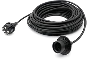 FIRMERST Portalampada impermeabile E27 con cavo esterno 10 m nero