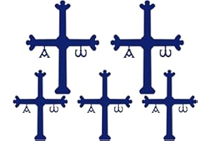 CUAC REVOLUTION 5 x Cruz Victoria Asturias Vinilo Pegatina Adhesivo Coche Moto ASTURIANA Decal (Azul Cobalto)