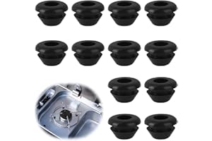 Caybats 12er Pack Gummifüße für Wohnmobilkocher, Rostgummifüße, Schutzgummidurchführungen, Temperatur- und Abriebbeständig, Gummidurchführungen kompatibel mit 5mm Stangen Wohnmobil Zubehör