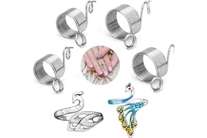 VZUHSW Knitting Fingerhut, 6 Stücke Verstellbare Strick Häkel Ringe Strickring Verstellbar Garnführung Fingerhalter Stricken Garnführung Fingerhalter Set für Fingerring Strickzubehör Häkeln Stricken