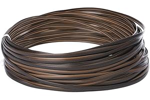 Zilimontt 120Ft Plastic Rattan Repair Kit Flat Wicker - For DIY Patio Furniture - Woven Rattan Repair Material -for Outdoor Garden Patio Furniture(brown)