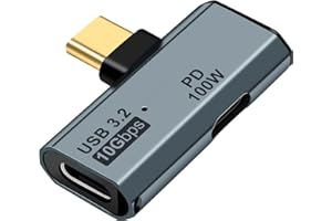 Seminer Adaptador USB C OTG, Tipo C 100W PD de Carga USB C a Doble USB C Splitter para iPhone 15 Pro MAX, Google TV Chromecast 2020, MacBook, Samsung Galaxy S22/S23(Gris)