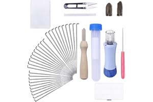 Nsiwem 30 Piezas Agujas de Fieltro de 3 Tamaños Lana Agujas de Fieltro Kits Aguja de Lana Fieltro Kit Herramientas de Fieltro Kit Herramientas de Aguja de Fieltro de Lana para Bricolaje Artesanal
