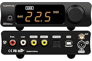 Fanmusic Topping DX3 Pro+ ES9038Q2M Bluetooth 5.0 LDAC Audio Decoder DSD512 DAC AMP NFCA Amplificatore per cuffie pre amplificatore (nero)