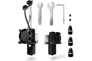 Hotend Komplett Set med 0,2/0,4/0,6 mm Munstycksfläkt för Bambu Lab P1S P1P