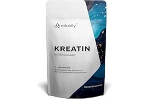 ‎EDUBILY NUTRITION edubily nutrition® Creatin Monohydrat Pulver • Markenrohstoff von Creavitalis® aus Deutschland • Ohne Zusätze • Vegan • 250 g