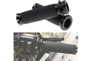 YHMTIVTU Poignées de guidon en caoutchouc de 25 mm pour Harley Touring Sportster 883 1200 XL Dyna Softail VRSC à partir de 1996