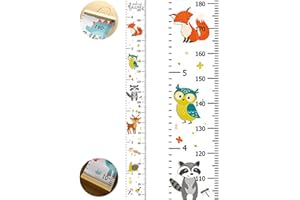 QUEERELELE Toise Murale Enfant avec Motif Dessin animé,Toile Hauteur Règle de Mesure,Bébé Enfants Regle Taille,Fille Garçon Hauteur de Mesure pour les décorations murales de la chambre des enfants(200cm * 20cm)