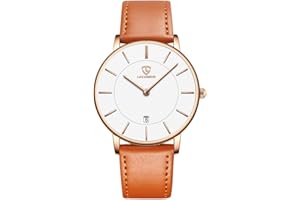 BEN NEVIS Montres pour Hommes Ultra Mince Simple Mode Décontractée Analogique Quartz Affichage de la Date Montre-Bracelet Étanche pour Hommes