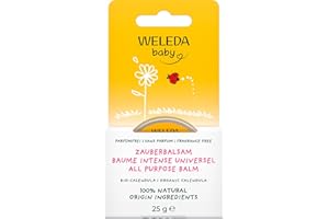 ‎WELEDA WELEDA Bio Baby Calendula Zauberbalsam - Naturkosmetik Universal Balsam für Gesicht & Körper zur Pflege & Beruhigung trockener Haut und Lippen. Reichhaltiger Allzweckbalsam für Babys & Kinder (1x 25g)