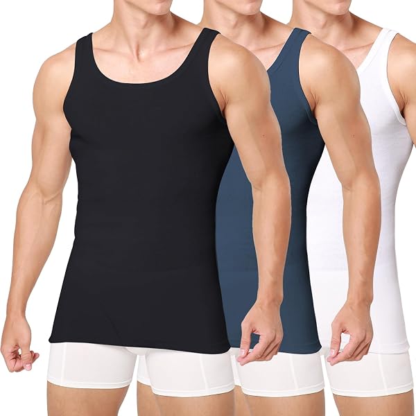 Comazo Herren-Tanktop Aus Baumwolle – ärmellos, Doppelt Gestrickt, Mega Bequem